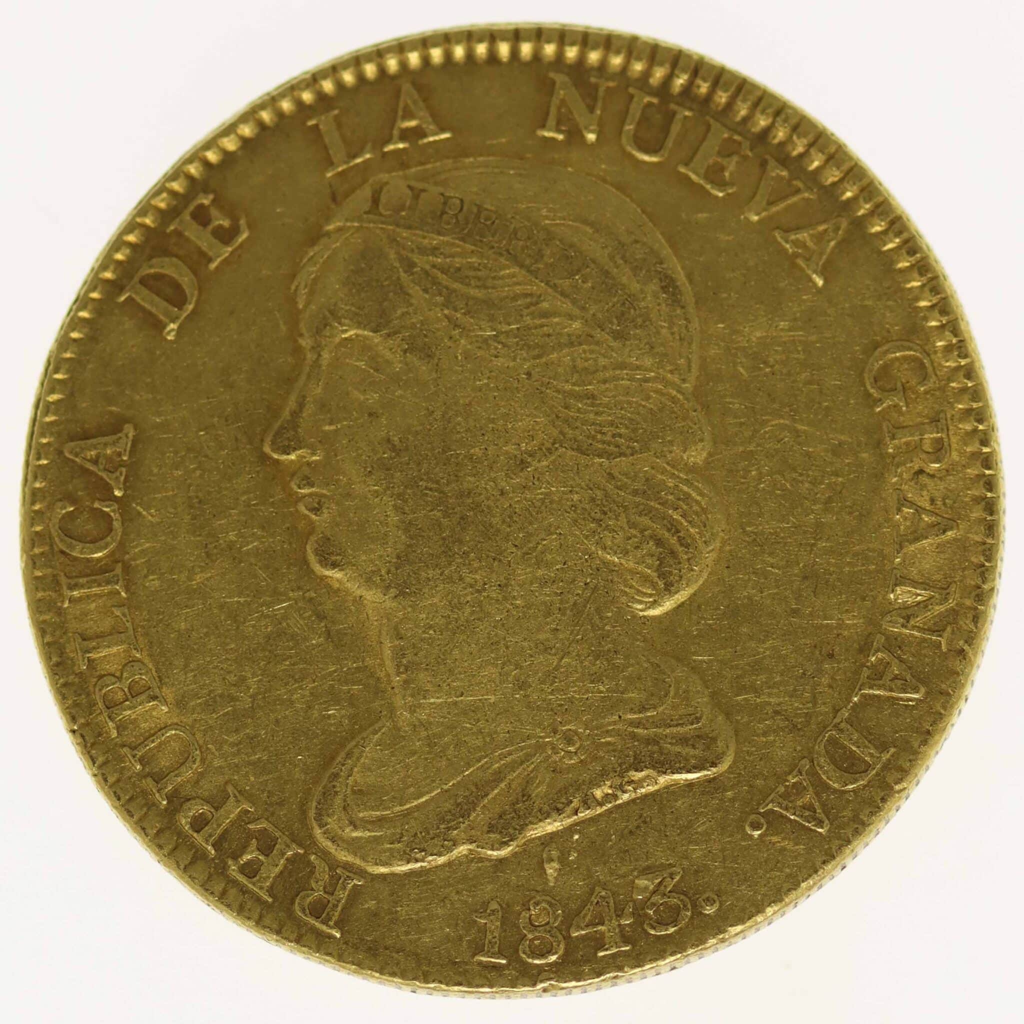 Kolumbien Republik Neugranada 16 Pesos 1843