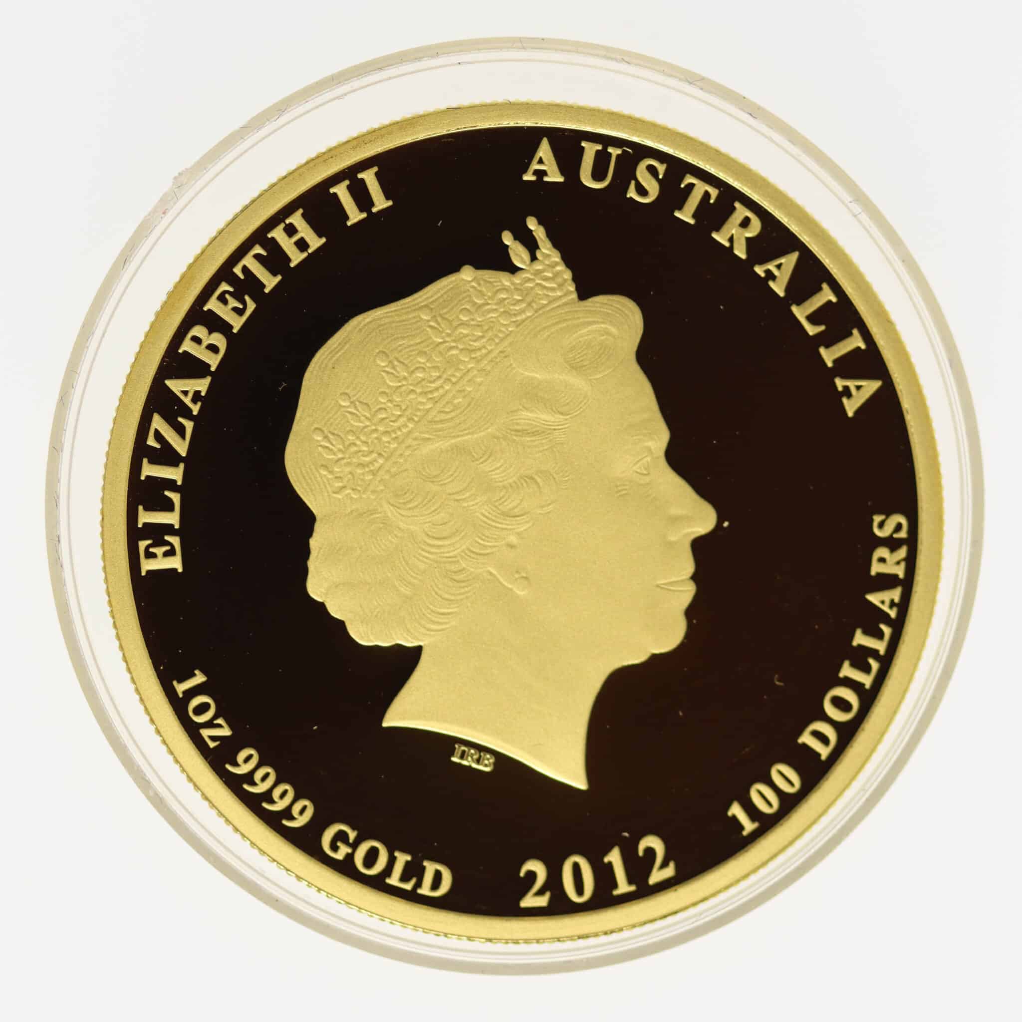 Australien Elisabeth II. 100 Dollars 2012 Lunar II Drache