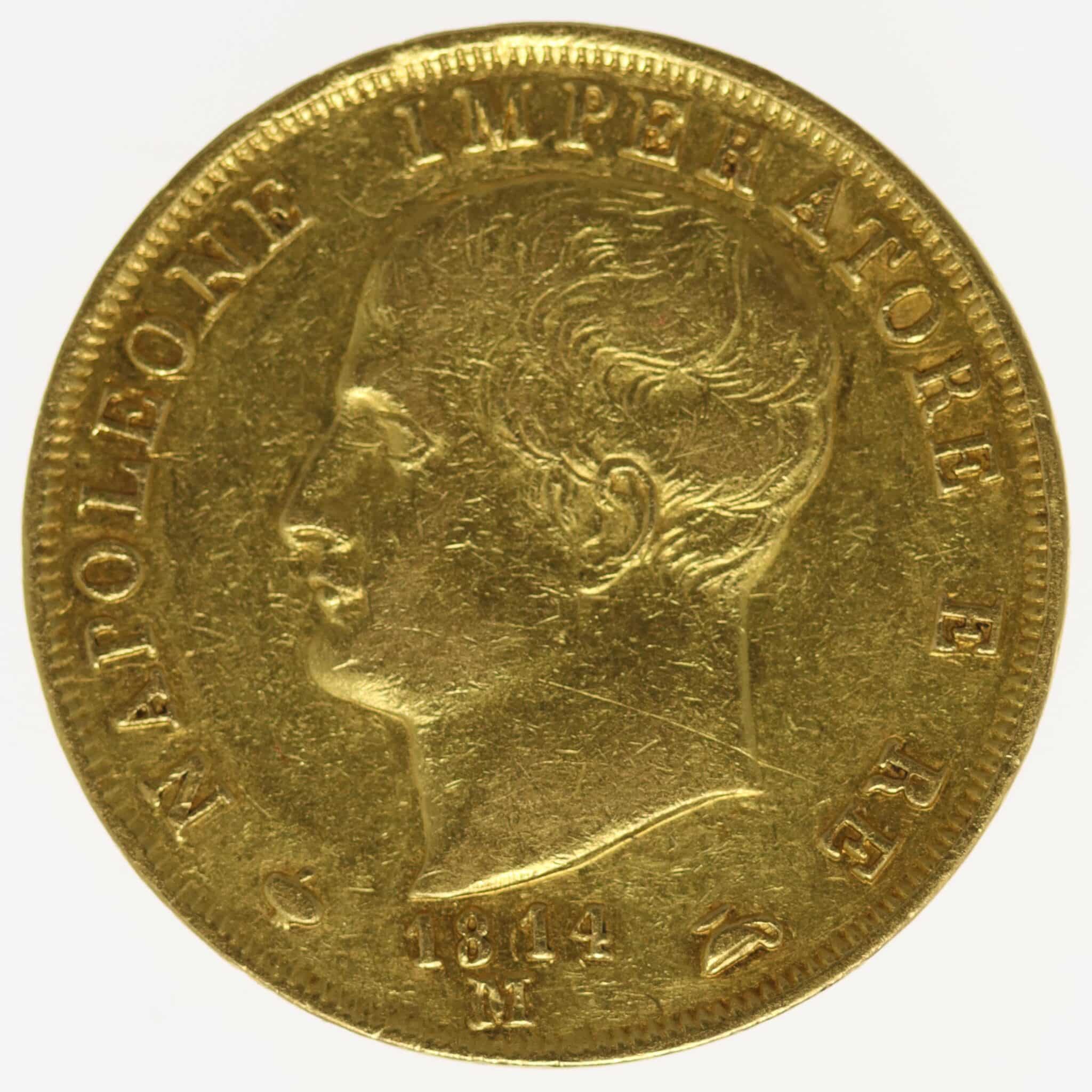 Italien Napoleon I. 40 Lire 1814 M