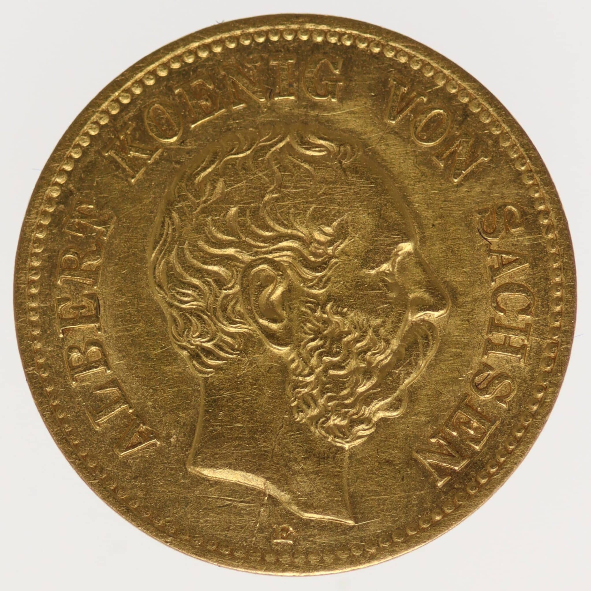 Sachsen Albert 5 Mark 1877