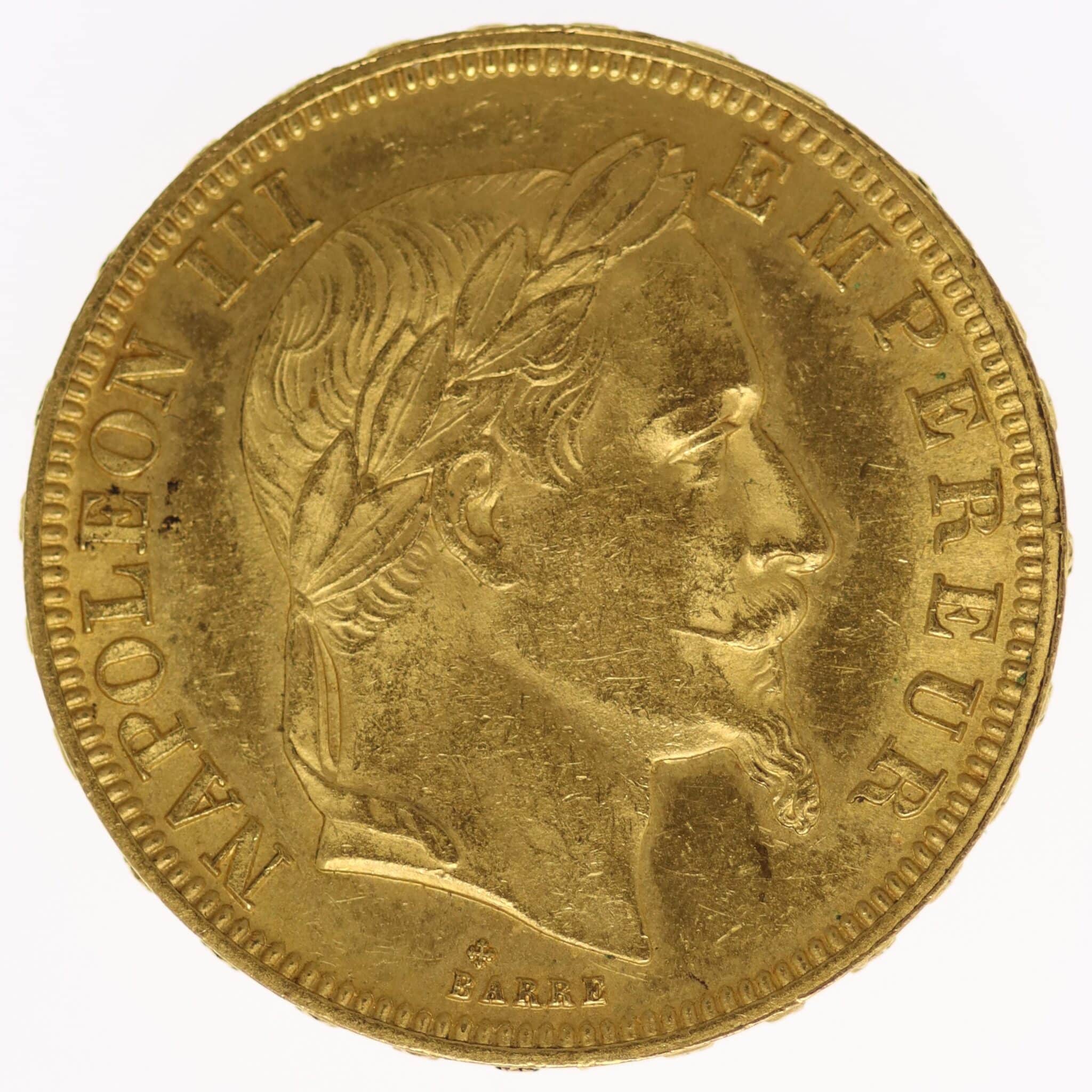 Frankreich Napoleon III. 50 Francs 1863 BB