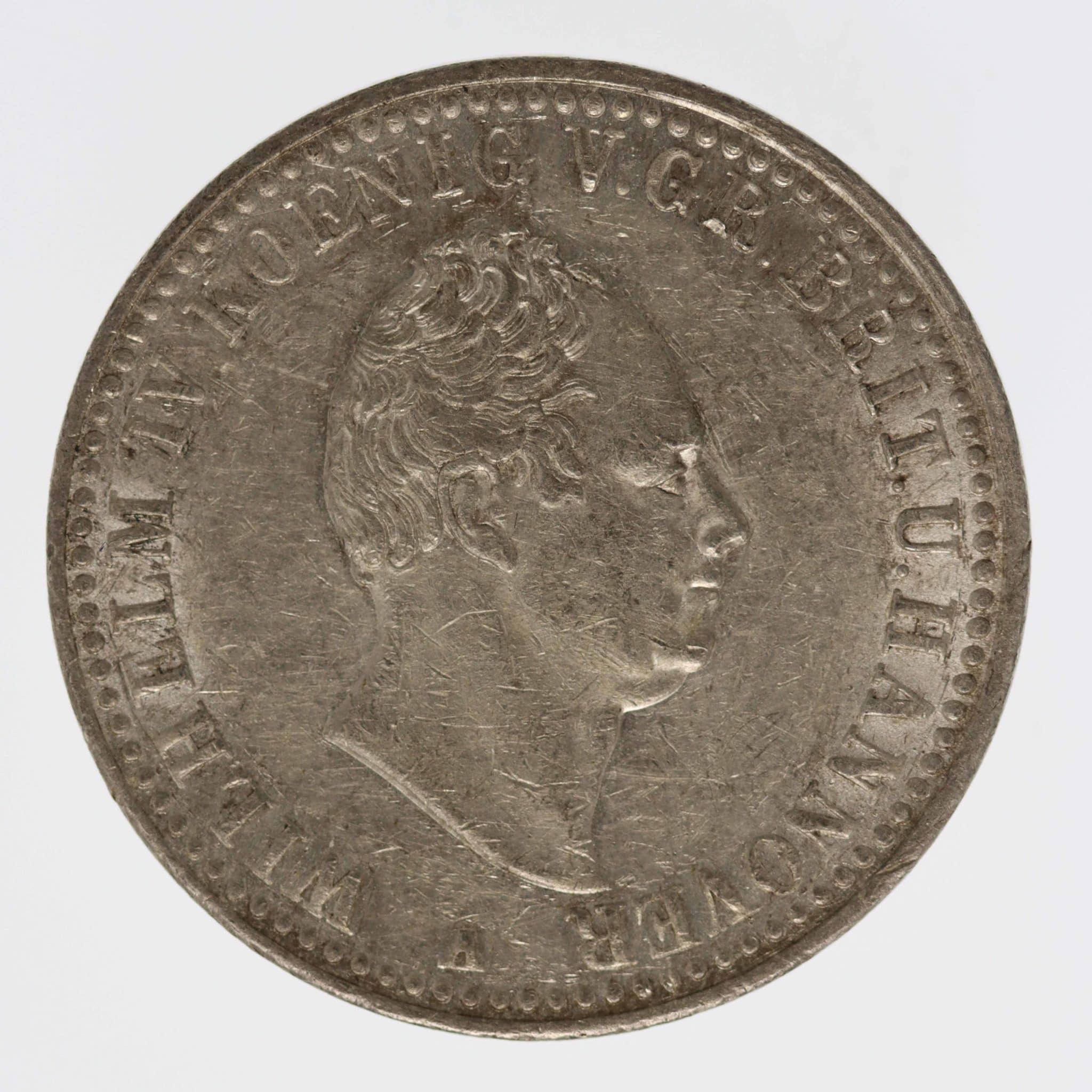 Hannover Wilhelm IV. Taler 1836