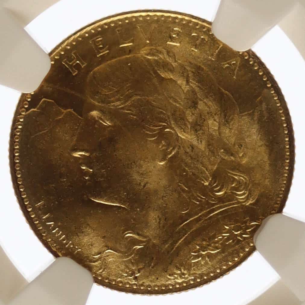 Schweiz 10 Franken 1922 Vreneli