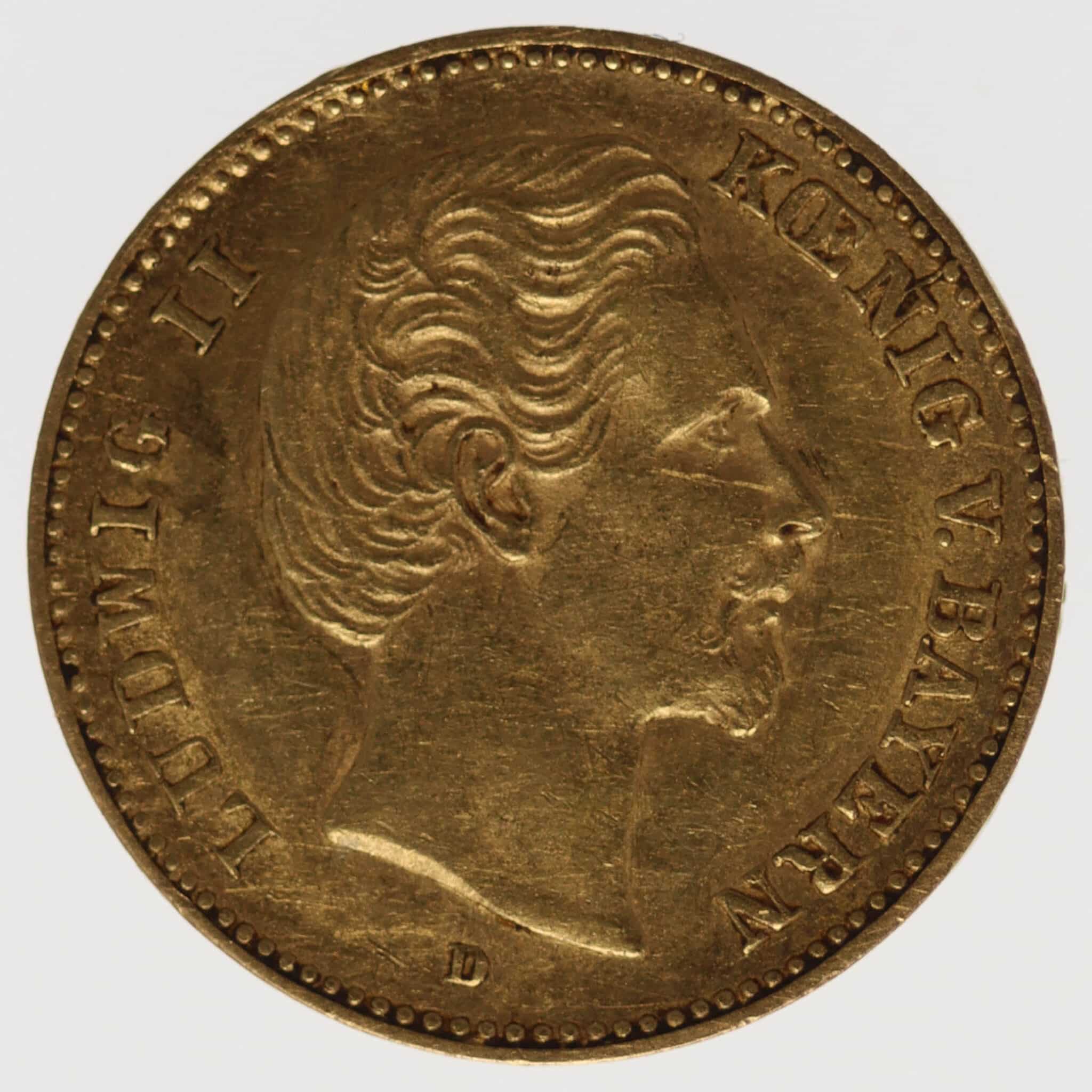Bayern Ludwig II. 5 Mark 1877