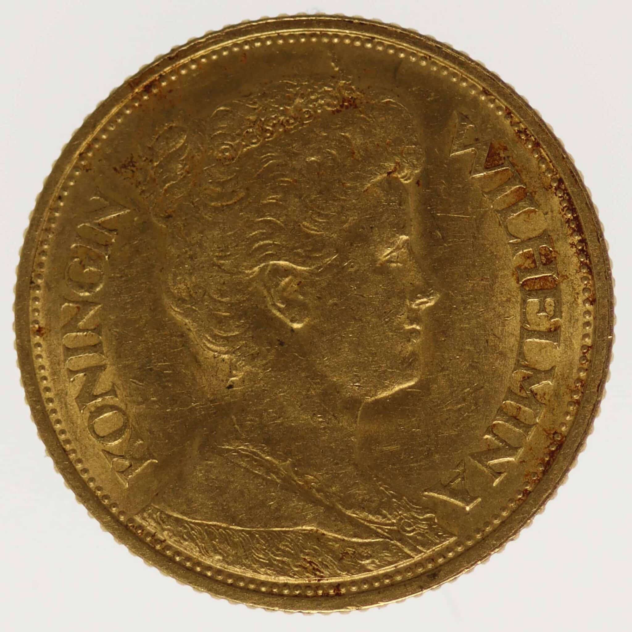 Niederlande Wilhelmina 5 Gulden 1912