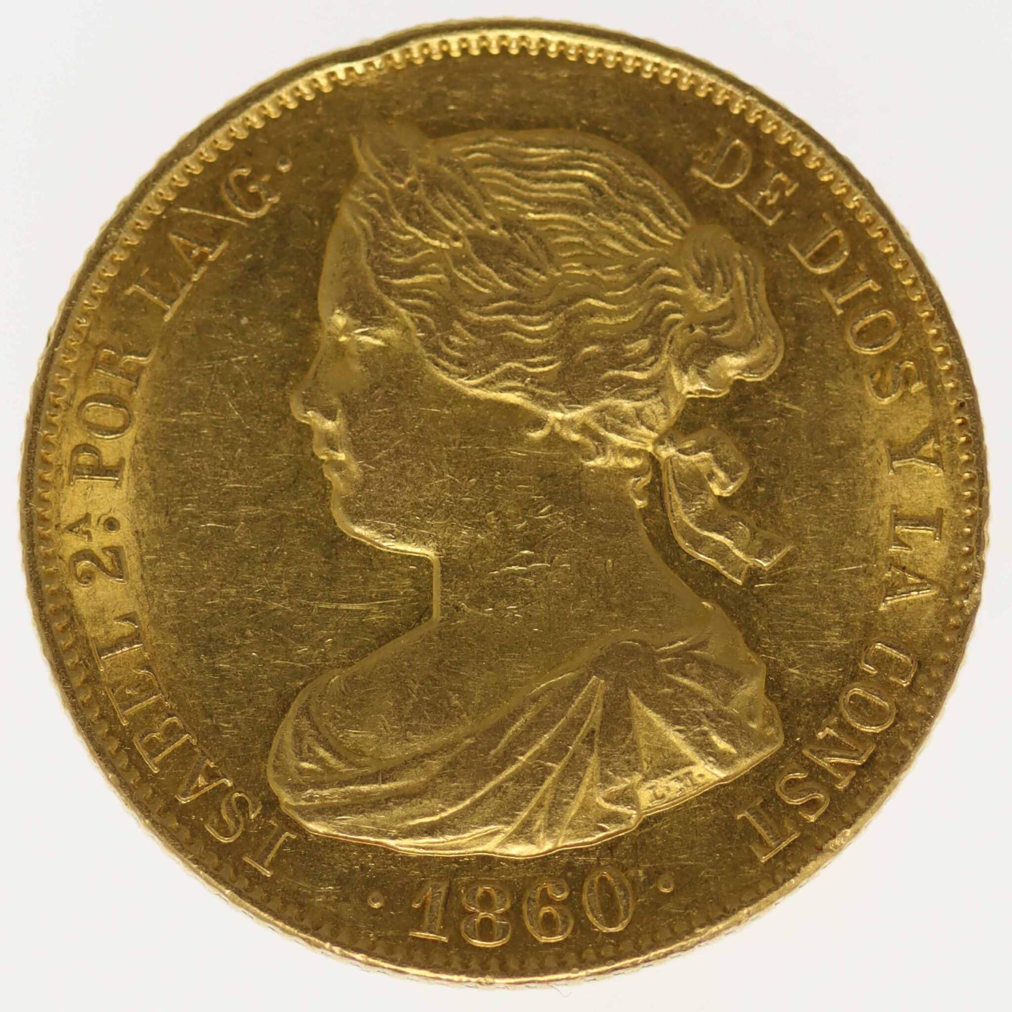 Spanien Isabella II. 100 Reales 1860