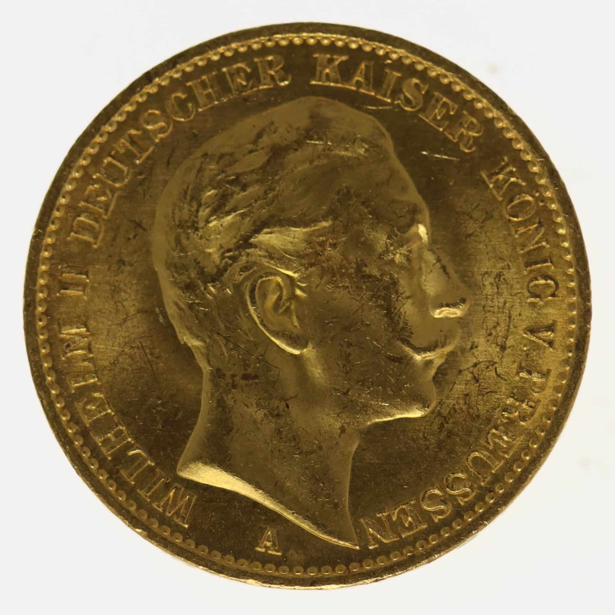 Preussen Wilhelm II. 20 Mark 1912 A