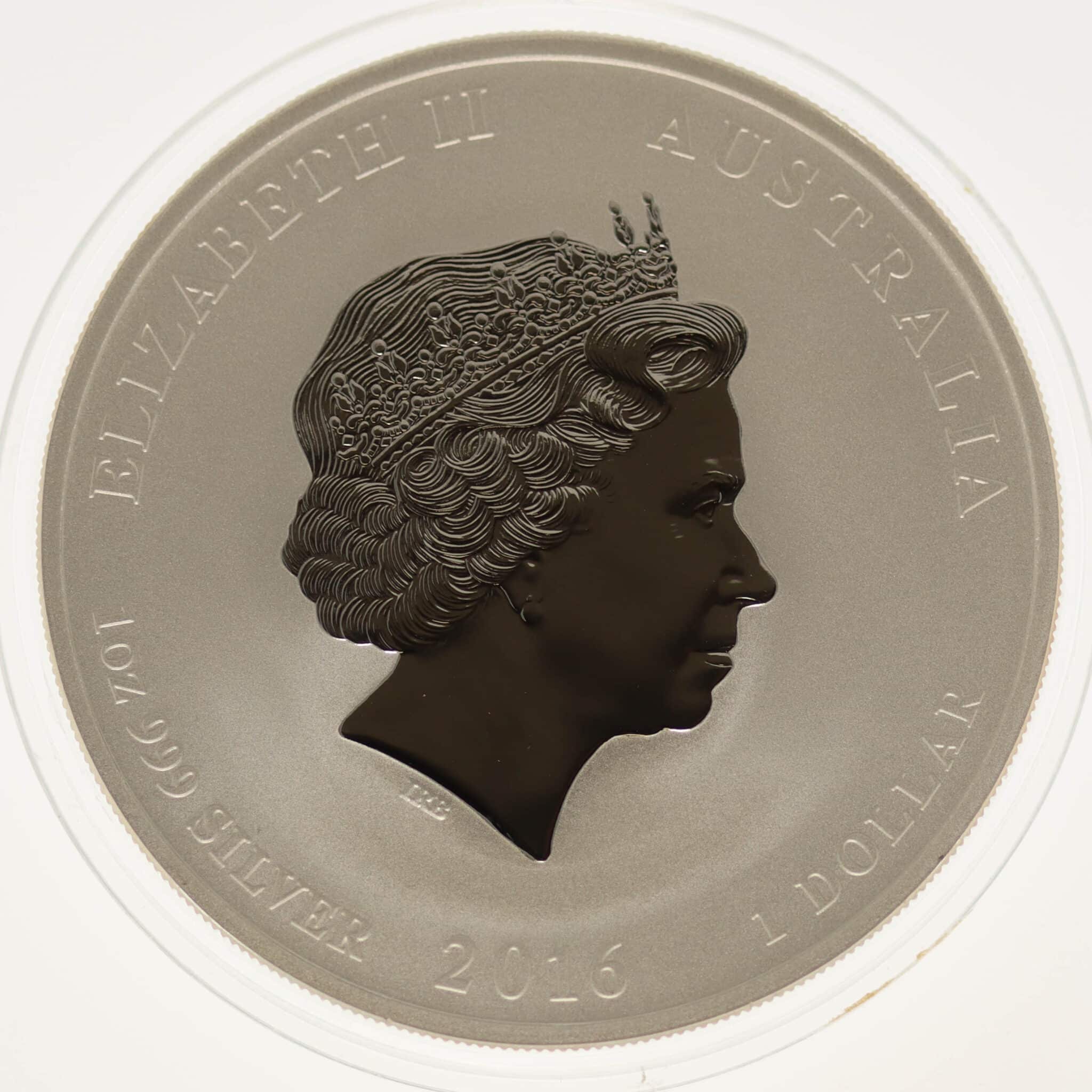 Australien Elisabeth II. 1 Dollar 2016 Lunar II Affe Privymark Löwe