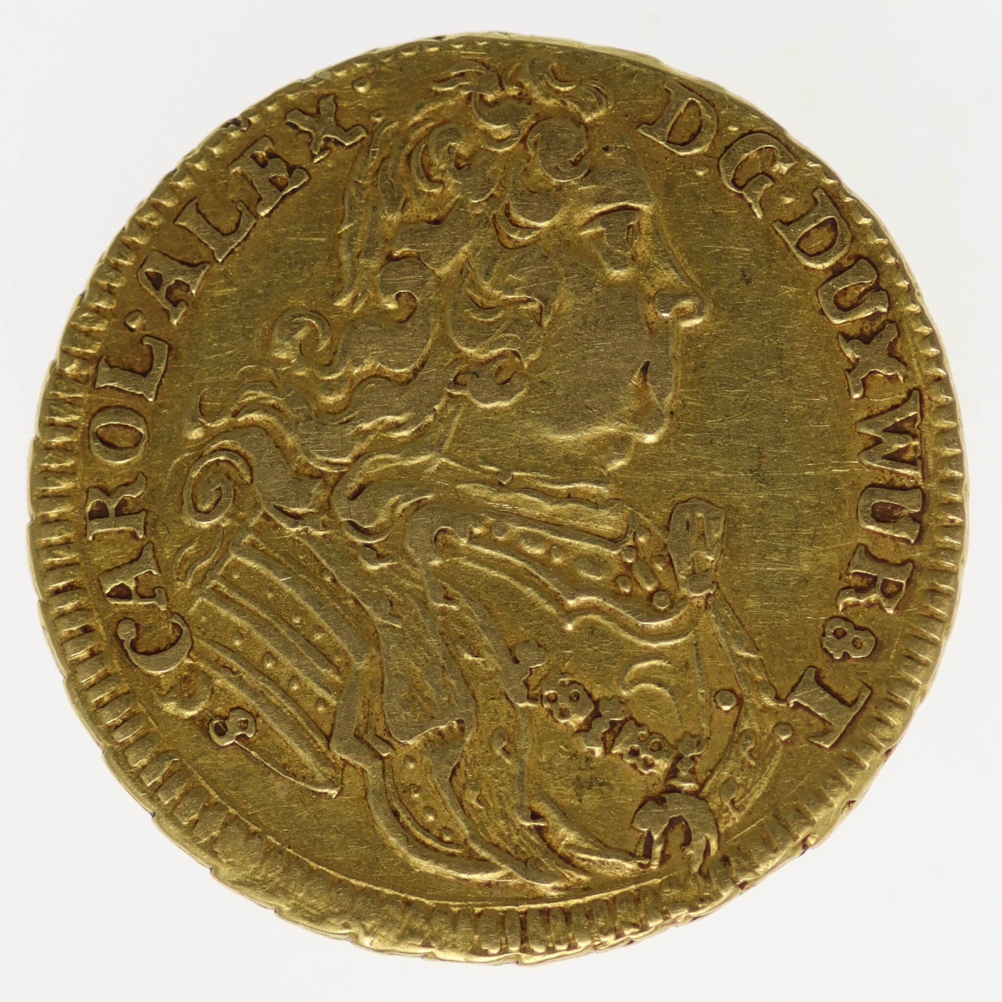 Württemberg Karl Alexander 1/2 Karolin 1735