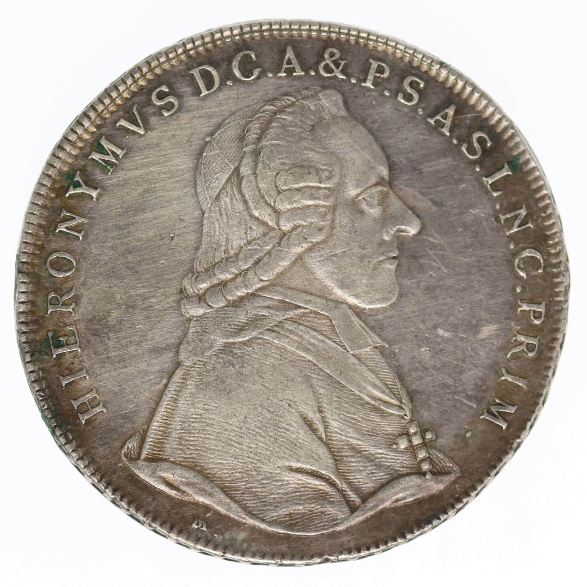 RDR Salzburg Hieronymus Graf von Colloredo Taler 1801