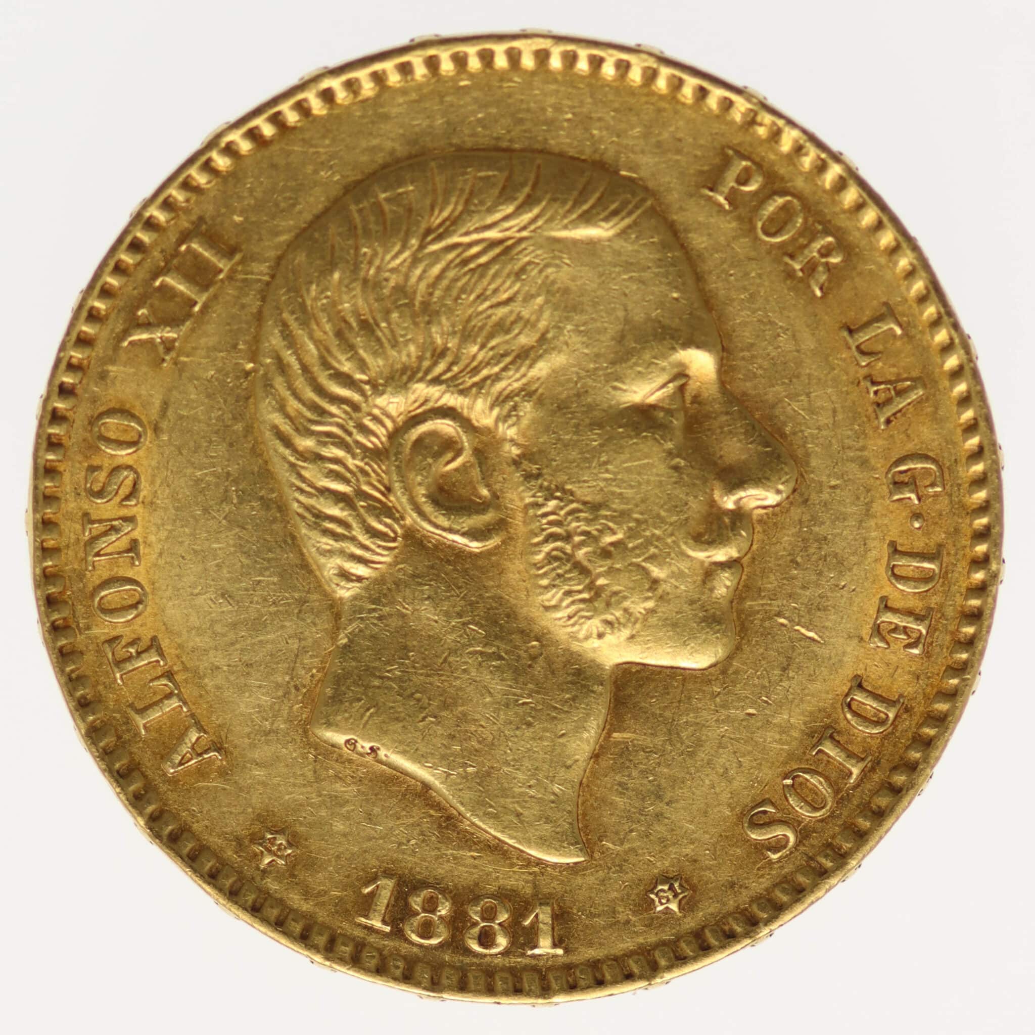 Spanien Alfonso XII. 25 Pesetas 1881 / 18-81