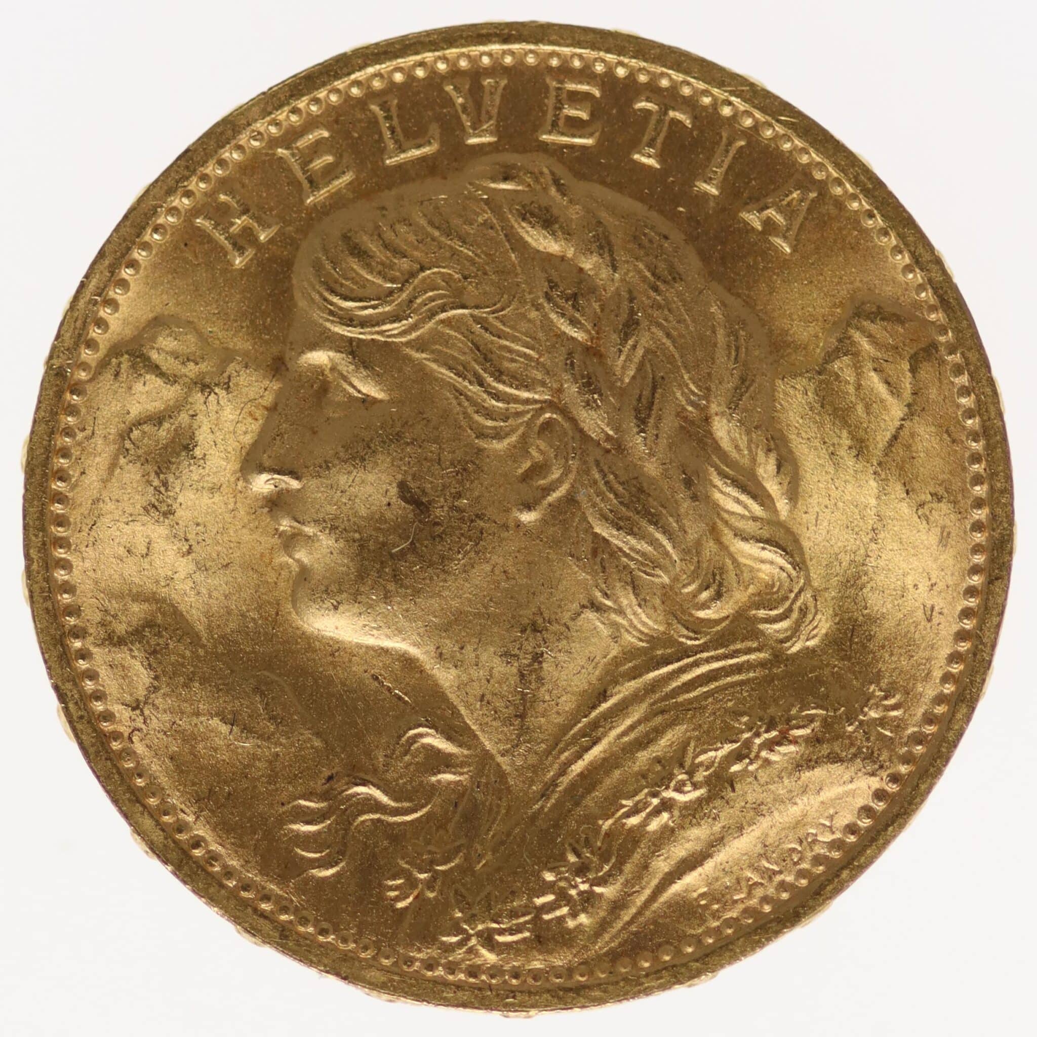 Schweiz 20 Franken 1935 B