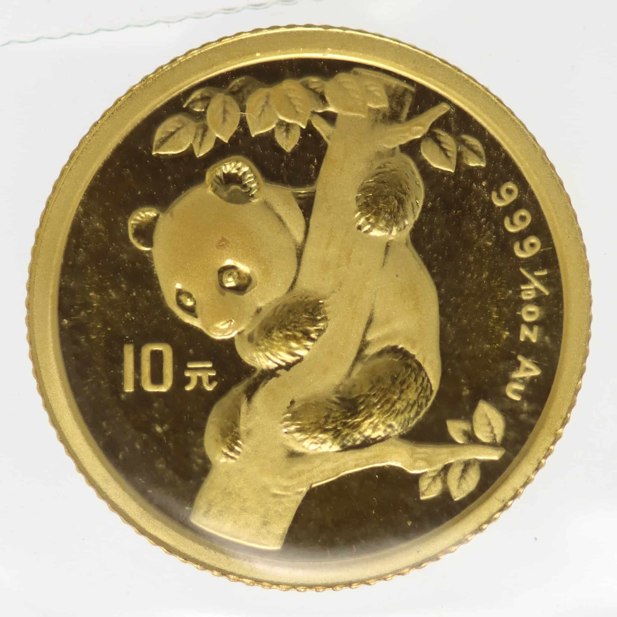 China Panda 10 Yuan 1996 1/10 Unze