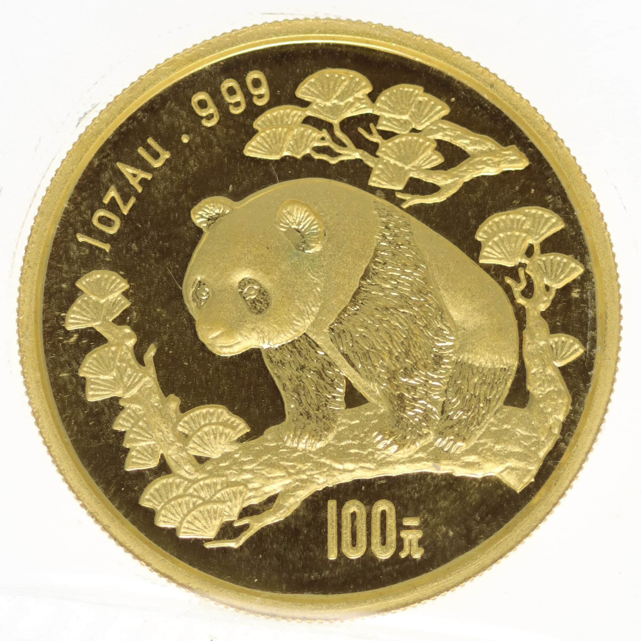 China 100 Yuan 1997 Panda Unze