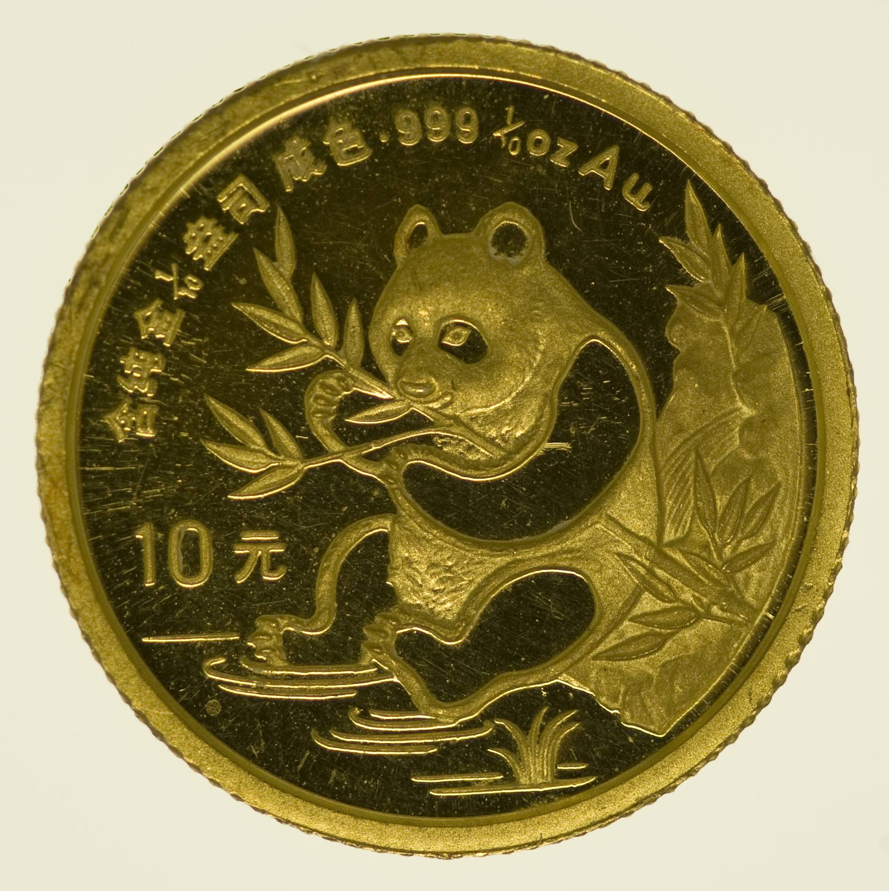 China Panda 10 Yuan 1991 1/10 Unze