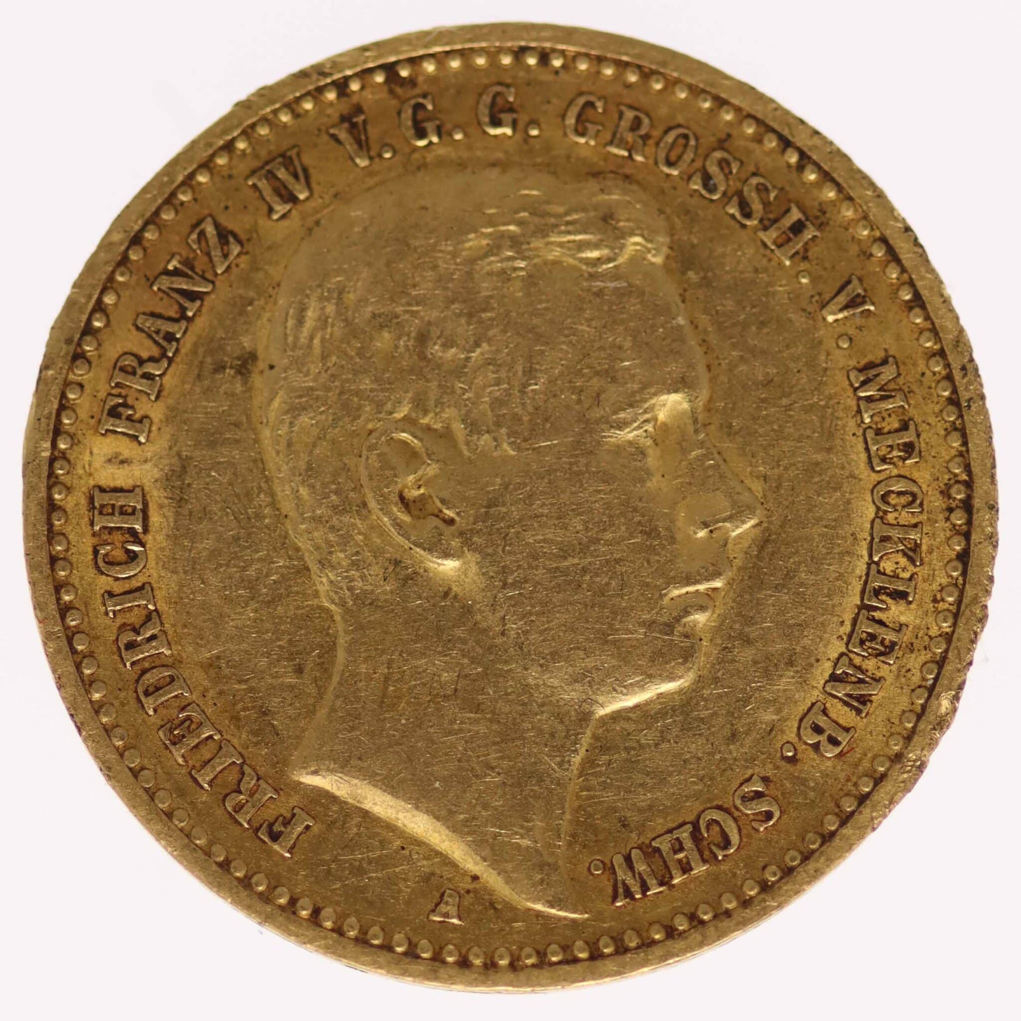 Mecklenburg Schwerin Friedrich Franz IV. 10 Mark 1901