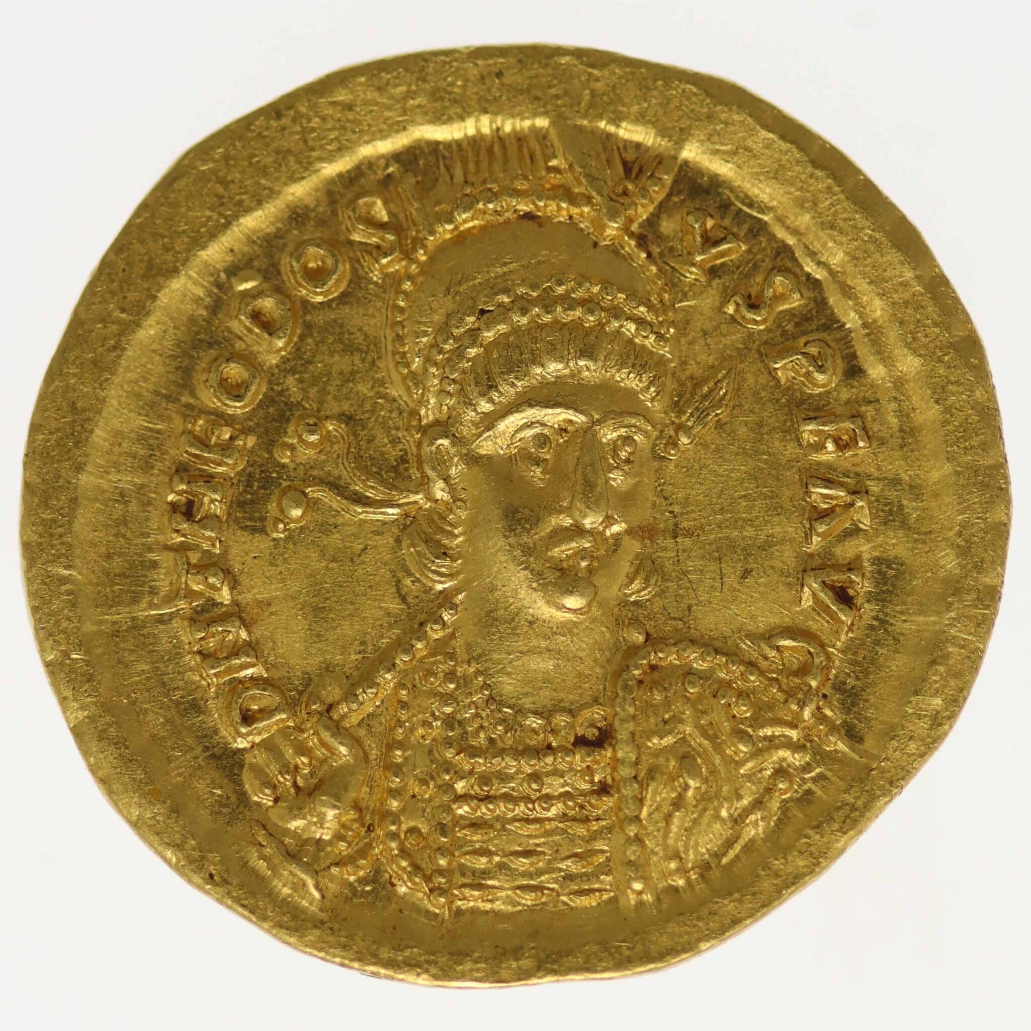 Byzanz Theodosius II. AV Solidus