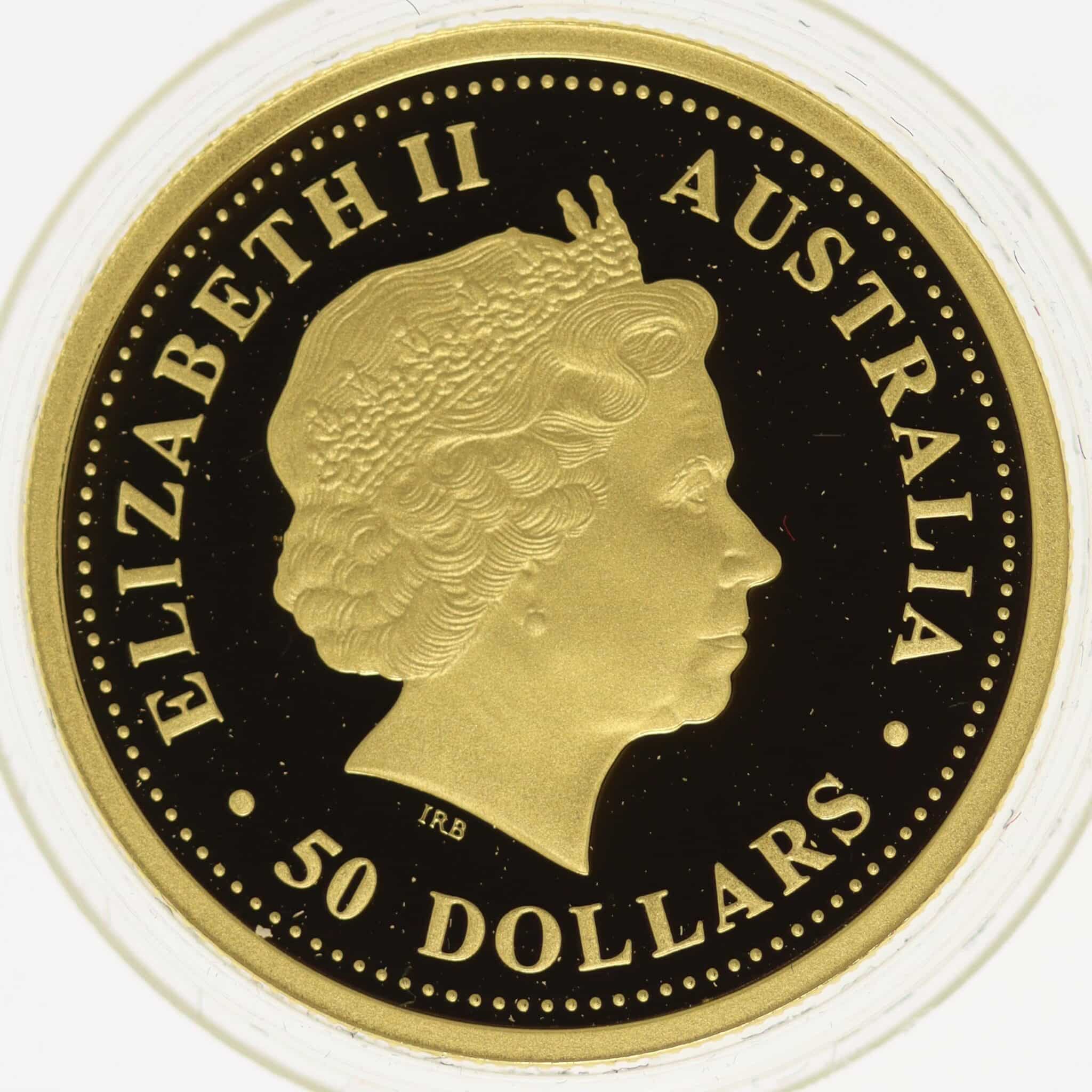 Australien Elisabeth II. 50 Dollars 2006 Discover Emu 1/2 OZ