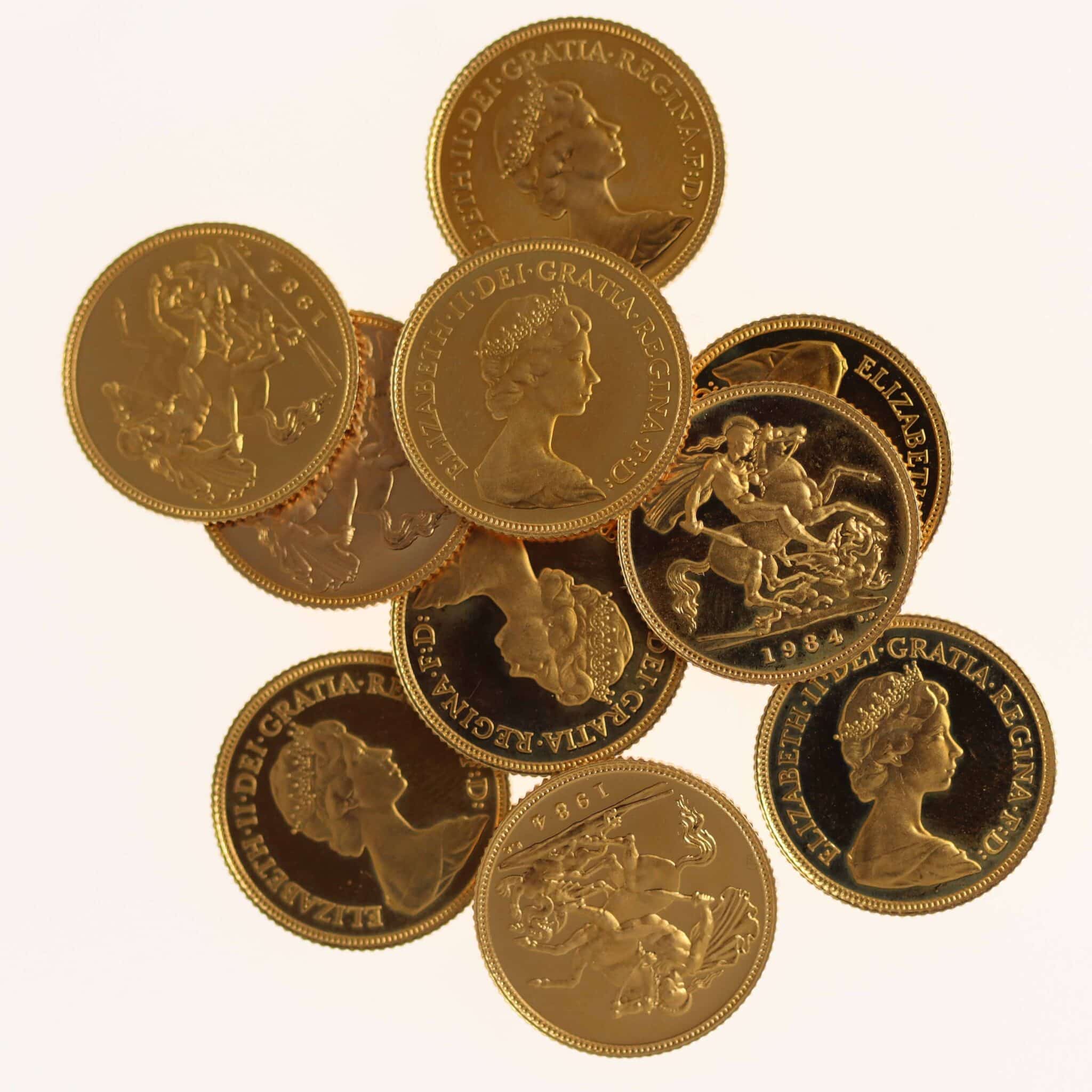 Großbritannien Elisabeth II. 1/2 Sovereign 1984