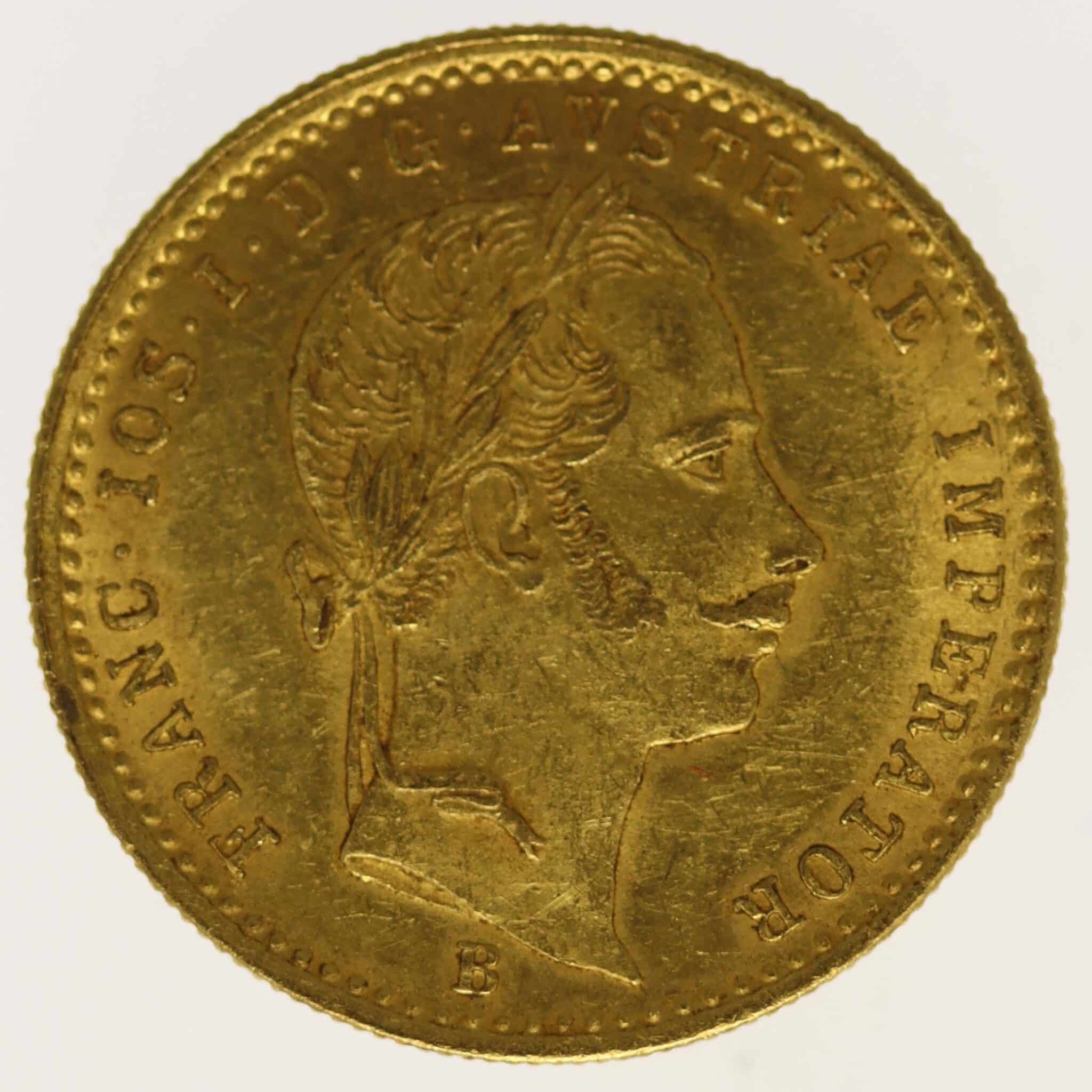 Österreich Kaiserreich Franz Joseph I. Dukat 1865 B